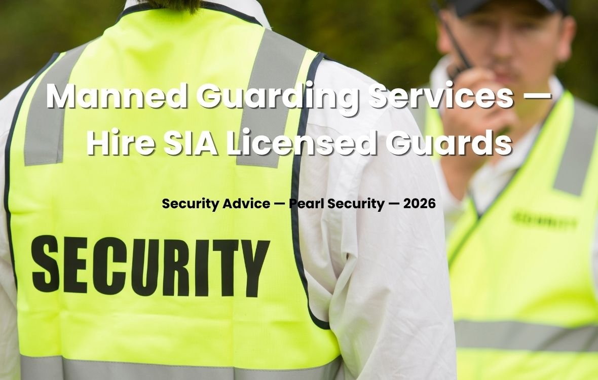 Manned guarding services UK — SIA-licensed manned security guards Sheffield South Yorkshire Pearl Security