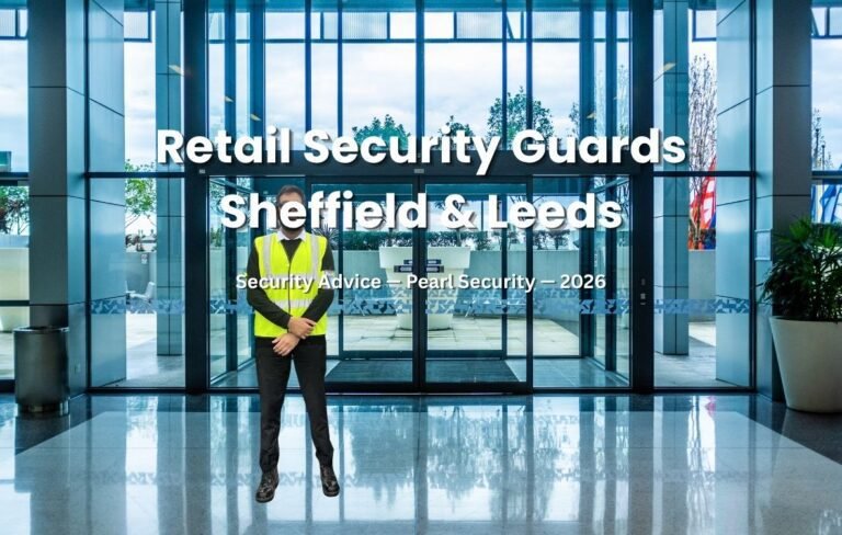 Retail security guards Sheffield Leeds — SIA licensed Pearl Security loss prevention officers 2026