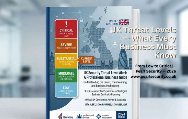 UK security threat level explained 2026 — MI5 five tier system business guide Pearl Security Sheffield South Yorkshire