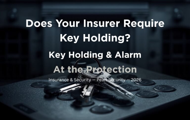 Do insurers require key holding for monitored alarms UK — Pearl Security insurance compliant key holding Sheffield South Yorkshire 2026