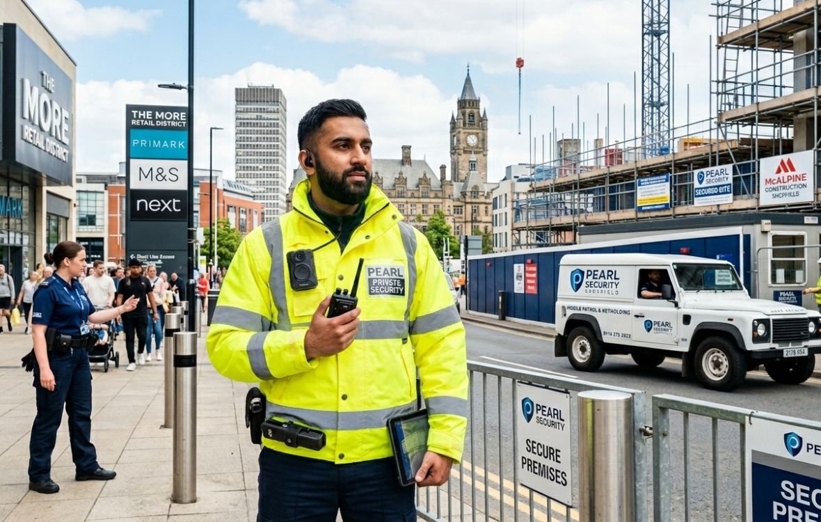 Security officer duties and responsibilities UK 2026 — SIA licensed Pearl Security officer access control Sheffield South Yorkshire