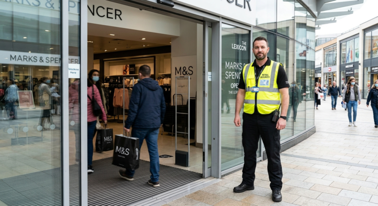 Retail security guards UK — SIA licensed Pearl Security loss prevention officer retail store Sheffield South Yorkshire 2026